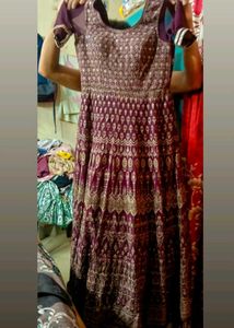 Elegant Purple 💜 Embroidered Gown Only 1time used