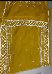 Elegant Mustard Embroidered Salwar Kameez