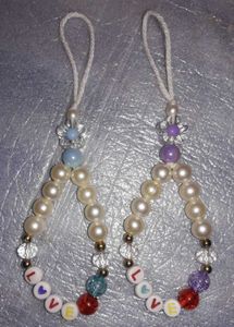 Beaded 'Love' Charms - Set of 2