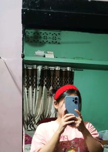 Red crochet headband