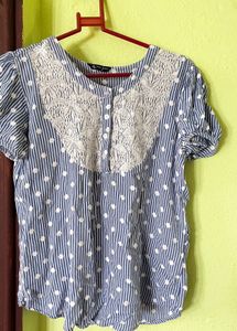 striped Lace Top-reliance trends