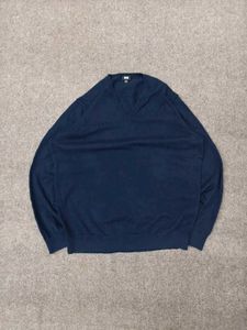 Navy Blue V-Neck Sweater
