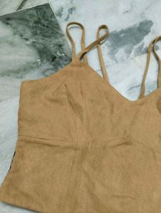 Tan Suede Cami Top