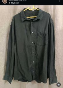 Classic charcoal black Men's Button-Up Shirt