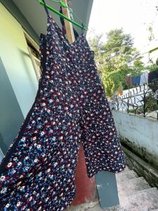 Floral Print Spaghetti Strap dress jumpsuit