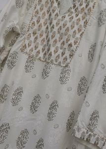 Printed White Kurti