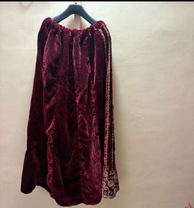 Embroidered Velvet Lehenga Choli Set