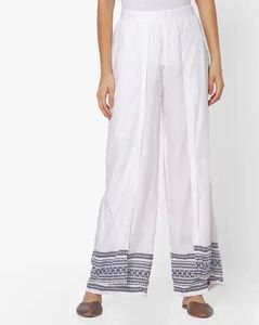 🔥PRICE DROP🔥BIBA Off-White Wide-Leg Palazzo