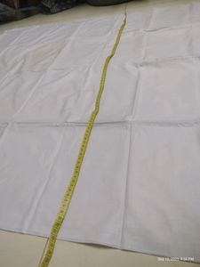 Pure White Popline Cotton Material 2mtr