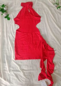 Chic Red Cutout Mini Dress
