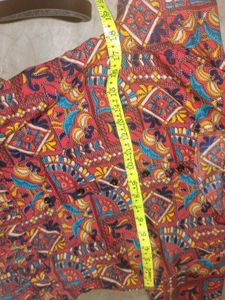 Boho Print Midi Dress with Belt