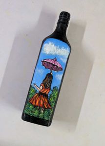 Hand Painted Decorative Bottle