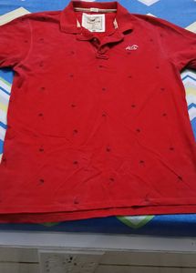 Red Hollister Polo Shirt (XXL)