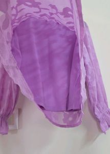 Lavender Floral Blouse top