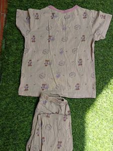 Cute Bear Print Pajama Set