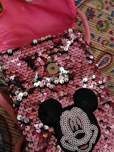 Sparkly Mickey Mouse Crossbody Bag