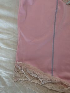 Coquette Pink Lace Trim Cami Top