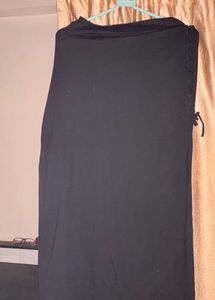 black wrap maxi skirt