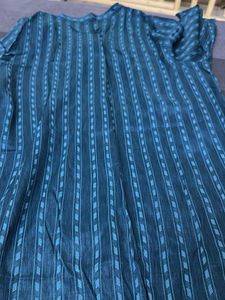 Teal Striped Kurta