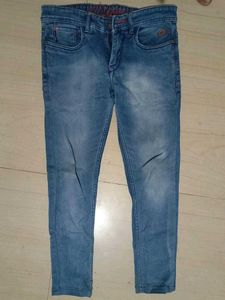 Men's Blue Washed Jeans + freebie