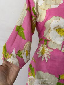 Pink Floral Kurta Set💕