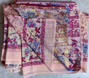 Beautiful Peach Floral Saree