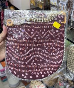 Elegant Potli Bag with Pearl Handle (any1)