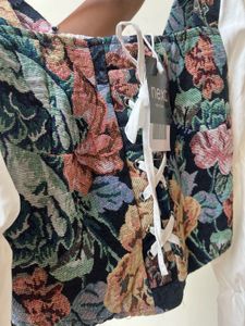 Floral Print Corset Top