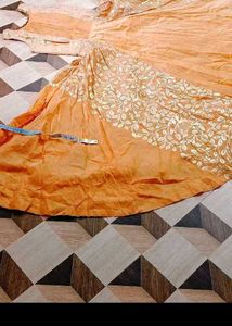 bust 36 Elegant Yellow Ethnic Gown