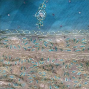Embroidered Pure Georgette Dupatta