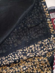 Elegant Black Kurta Set with Gold Embroidery