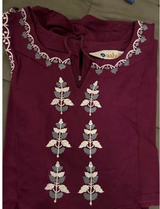 Aaheli Beet root Embroidered Dress