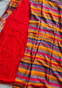 Striped Red Kurta