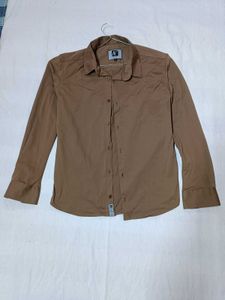 Men's Brown Casual Shirt - old money