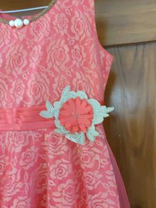 Elegant Pink Girls' Party Dress
