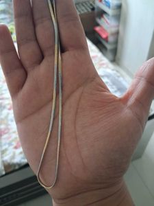dual tone Snake Chain Necklace