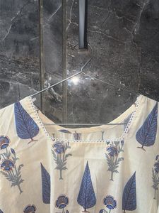 Cream Printed Short Kurti