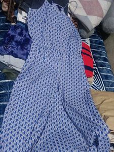 H&amp;M Blue Patterned dress