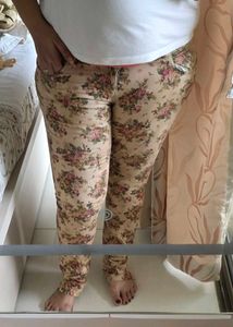 Vintage Floral Print Jeans