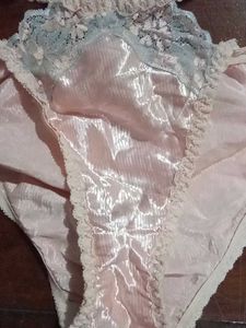 Satin Lace Trim Panties