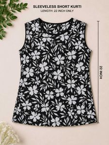 Chic Black &amp; White Floral Kurta custom made