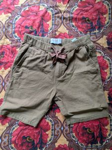 Snitch Linen Shorts (W32) Black + Brown