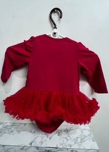 Baby Girl Red Tutu Bodysuit