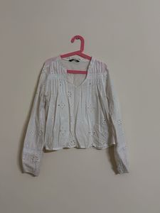 Cotton Schiffli White Top
