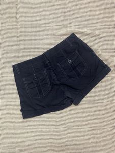 Women's Black Cuffed Shorts