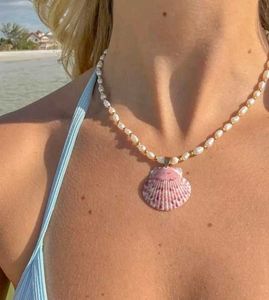 Seashell Pearl Necklace