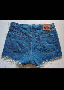 blue denim shorts