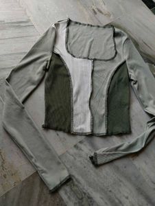 Patchwork Long Sleeve Top