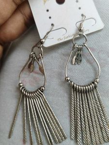 Boho Silver Dangle Earrings