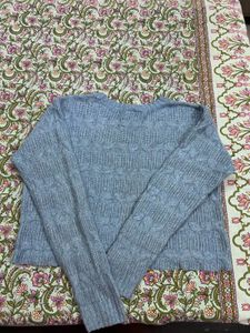 St. John’s Bay Blue Oversized Cable Knit Sweater M